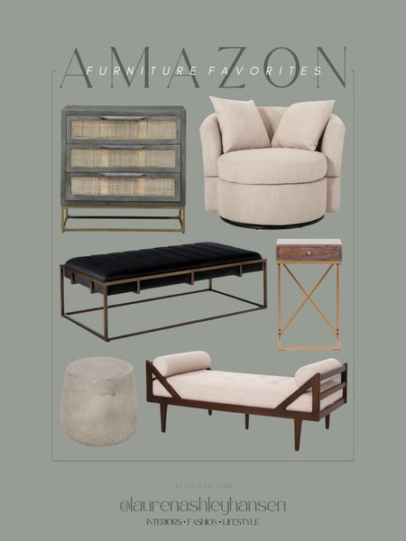 Amazon strikes again! How high-end looking are all of these furniture finds! I love this nightstand—the cane door front and metal base is so pretty! Cement is an organic finish I love and this side table is perfect for any living space (or even outdoors)! 

#LTKstyletip #LTKhome