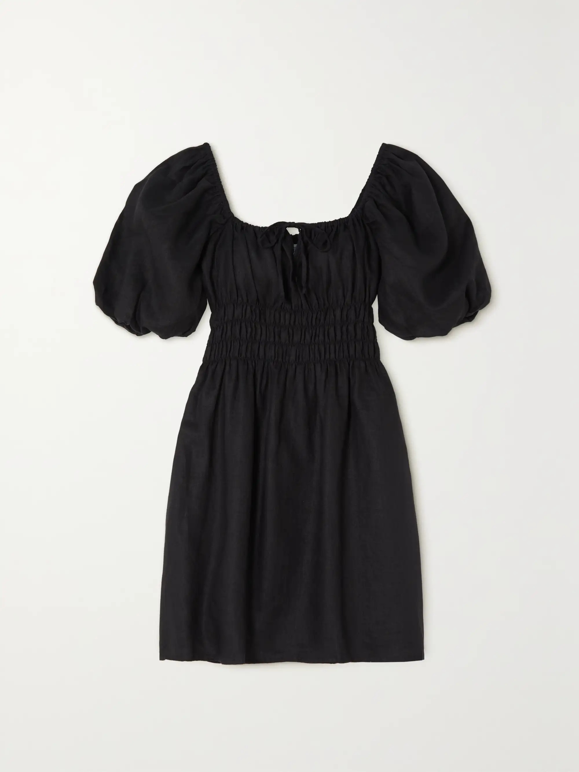 Nikoleta ruffled linen-blend mini dress | NET-A-PORTER (US)