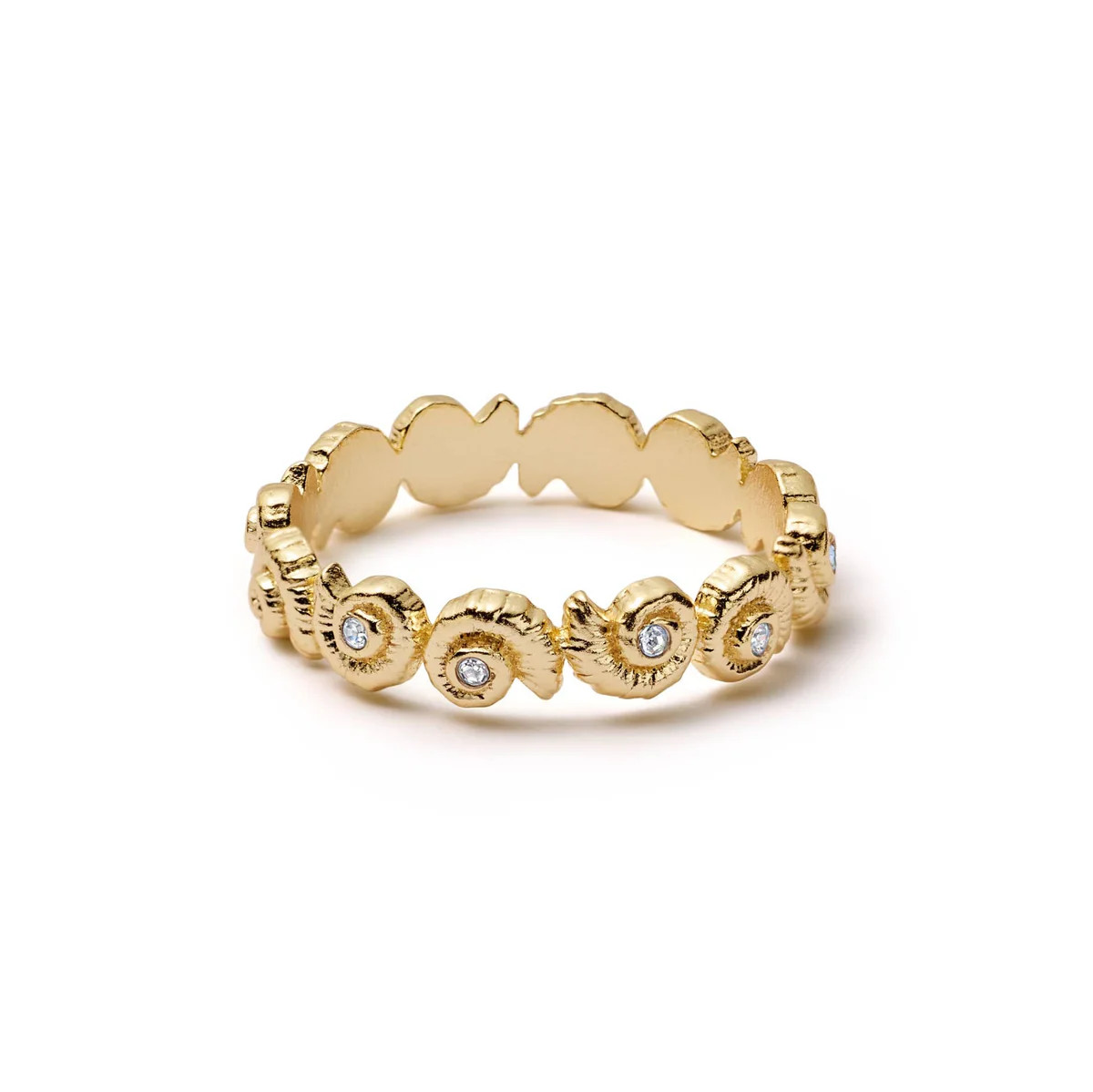Multi Shell Wrap Ring 18ct Gold Plate | Daisy London Jewellery