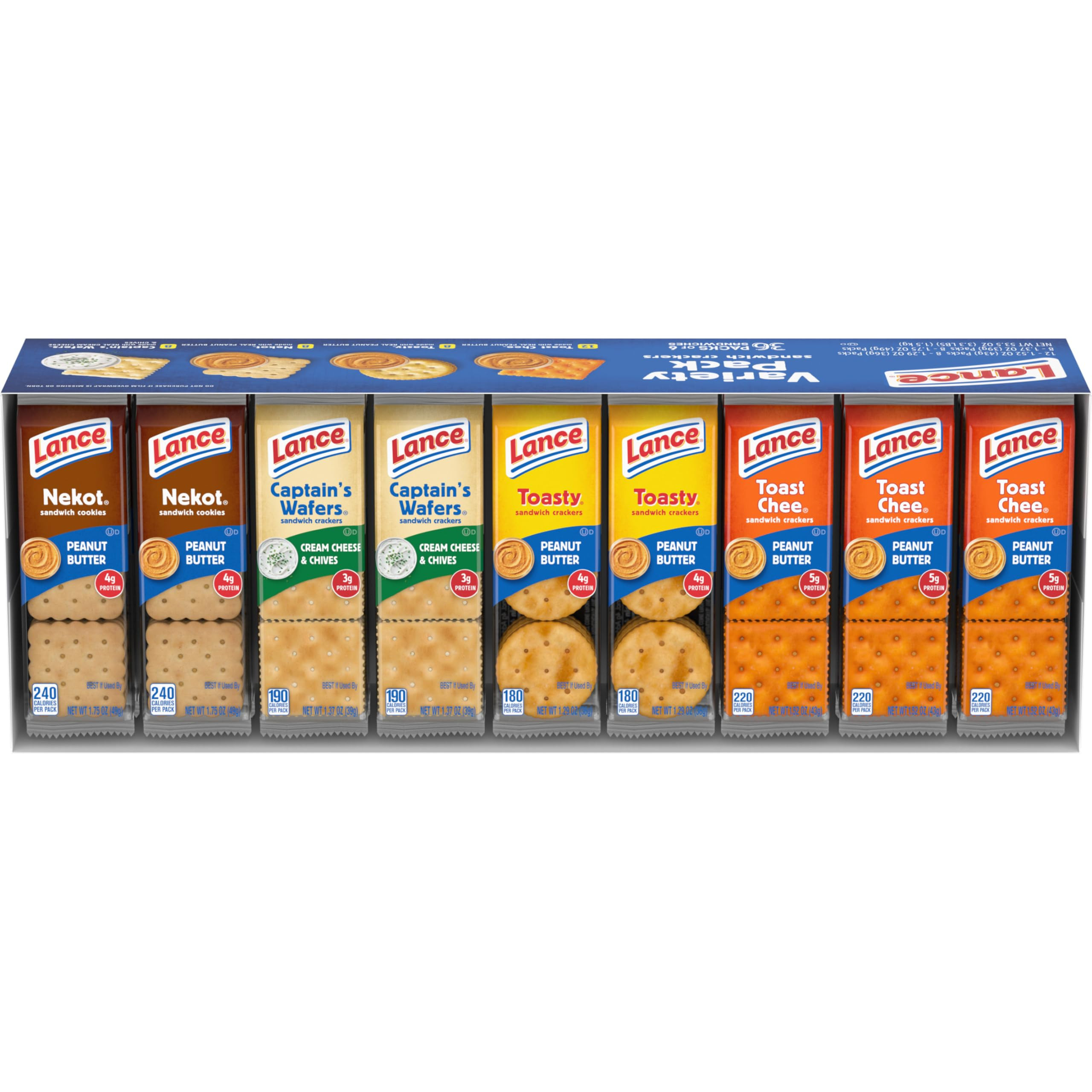 Lance Sandwich Crackers Variety Pack, 36 Ct (Pack of 36) | Amazon (US)