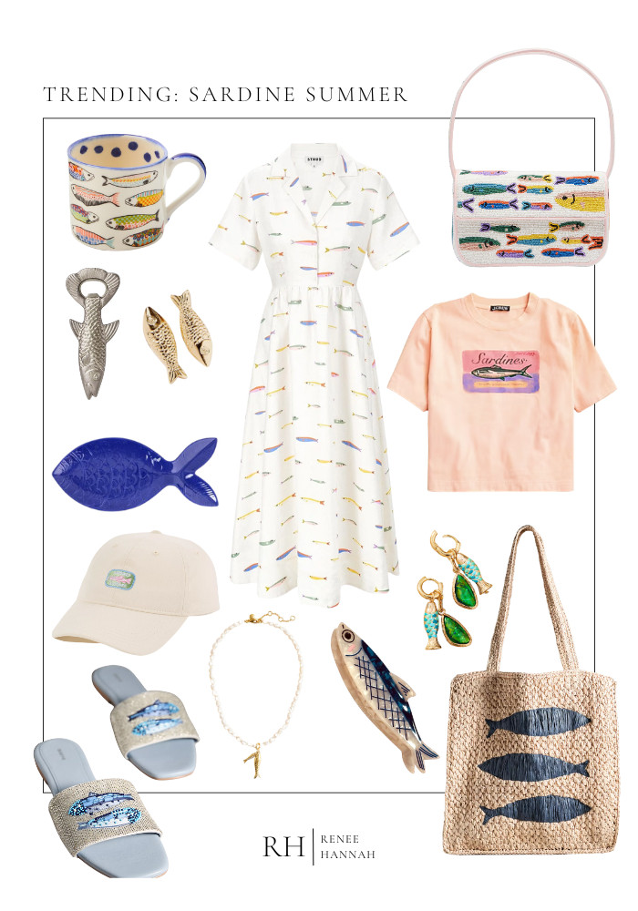 Trending: Sardine Girl Summer | Of all the trends making waves this summer, sardines might just be the most unexpectedly charming. These tiny fish are popping up everywhere—from breezy linen dresses to playful tabletop pieces—and somehow manage to feel both nostalgic and of-the-moment.

 

 #LTKSummerEdit #LTKSeasonal