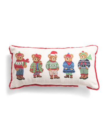 14x28 The Classic Christmas Teddy Decorative Pillow | Throw Pillows | Marshalls | Marshalls