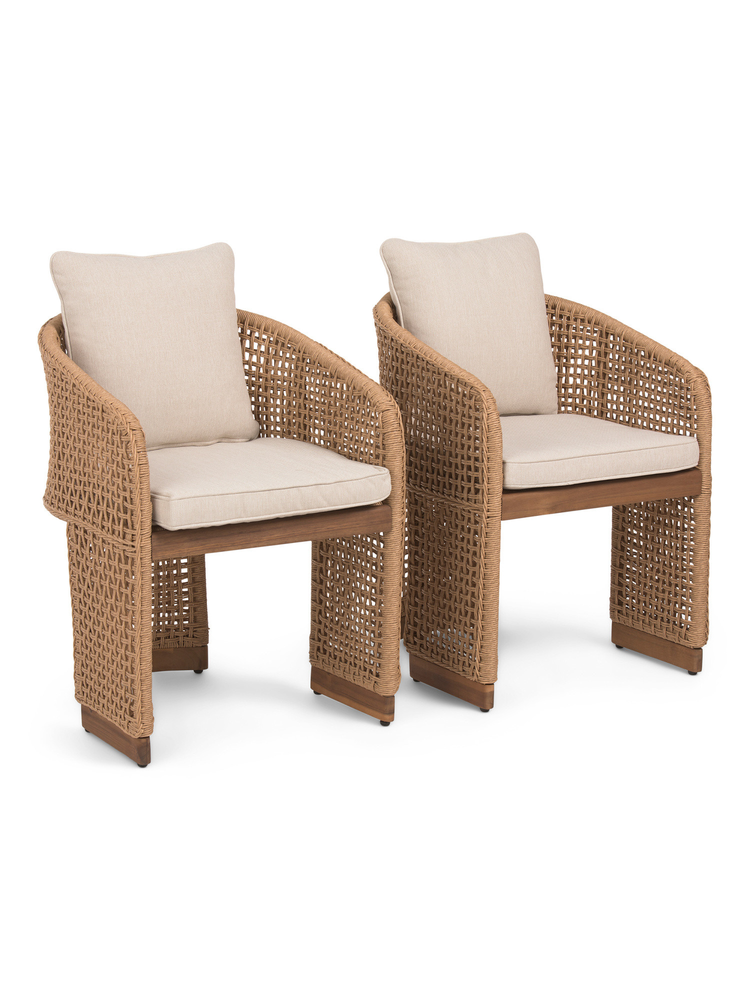 Set Of 2 21x30 Outdoor Wicker Dining Chairs | TJ Maxx