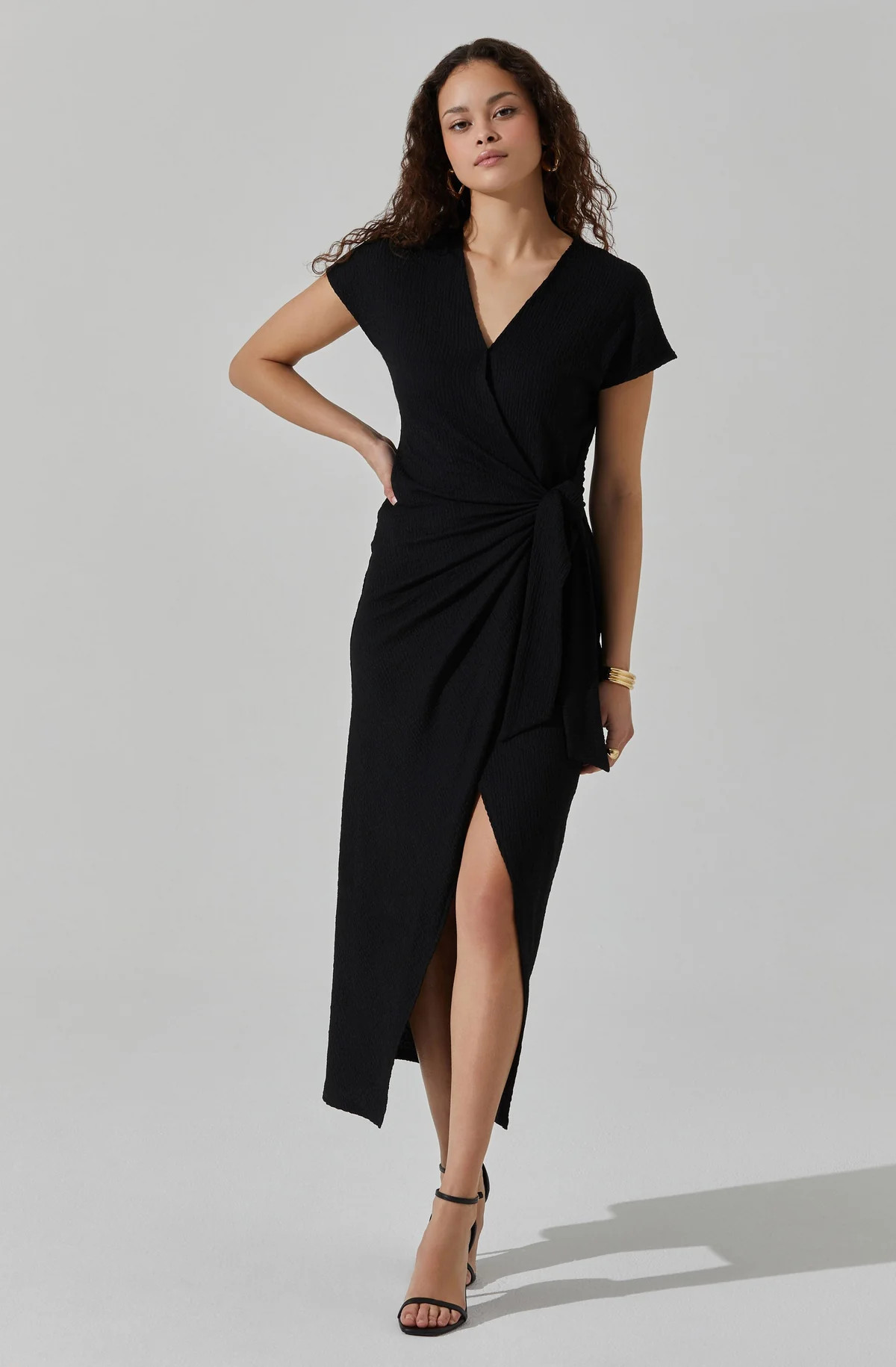 Knit Wrap Midi Dress | ASTR The Label (US)