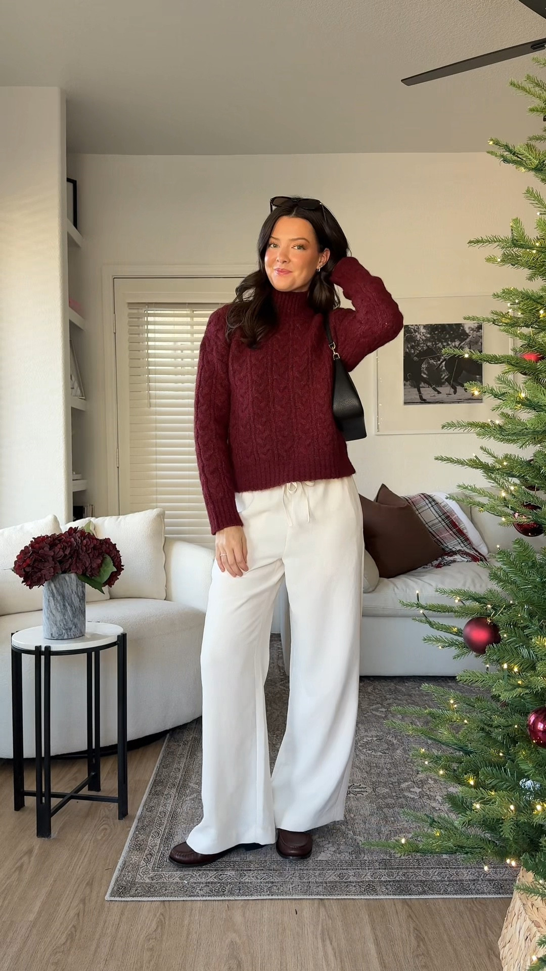 I’m 5’7” wearing size small in the pants and medium in the sweater! 

#LTKHoliday #LTKSeasonal #LTKootd