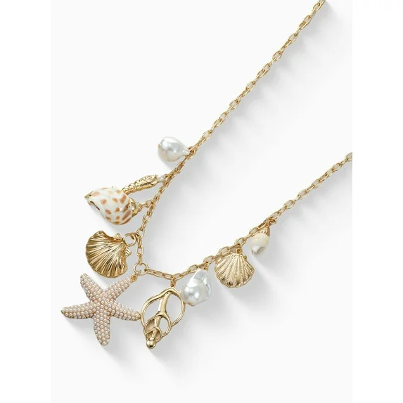 Time and Tru Starfish & Shell Charm Necklace | Walmart (US)