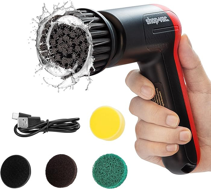 Shop-Vac Cordless Spin Scrubber, 2-Speed (180/240RPM) Electric Cleaning Brush with 5 Multi-Surfac... | Amazon (US)