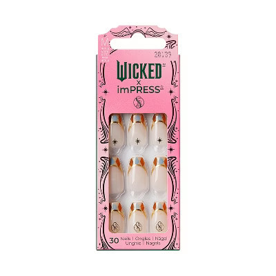 Wicked X imPRESS Press-On Manicure Fake Nails - Jolly Old Shiz | Target