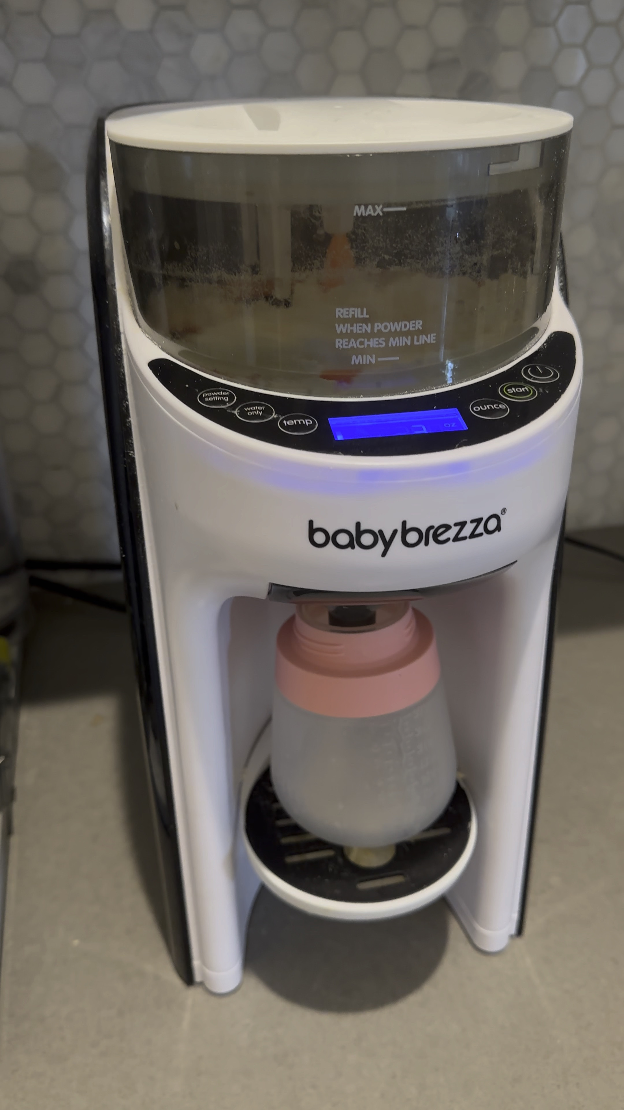 Baby brezza target formula clearance setting