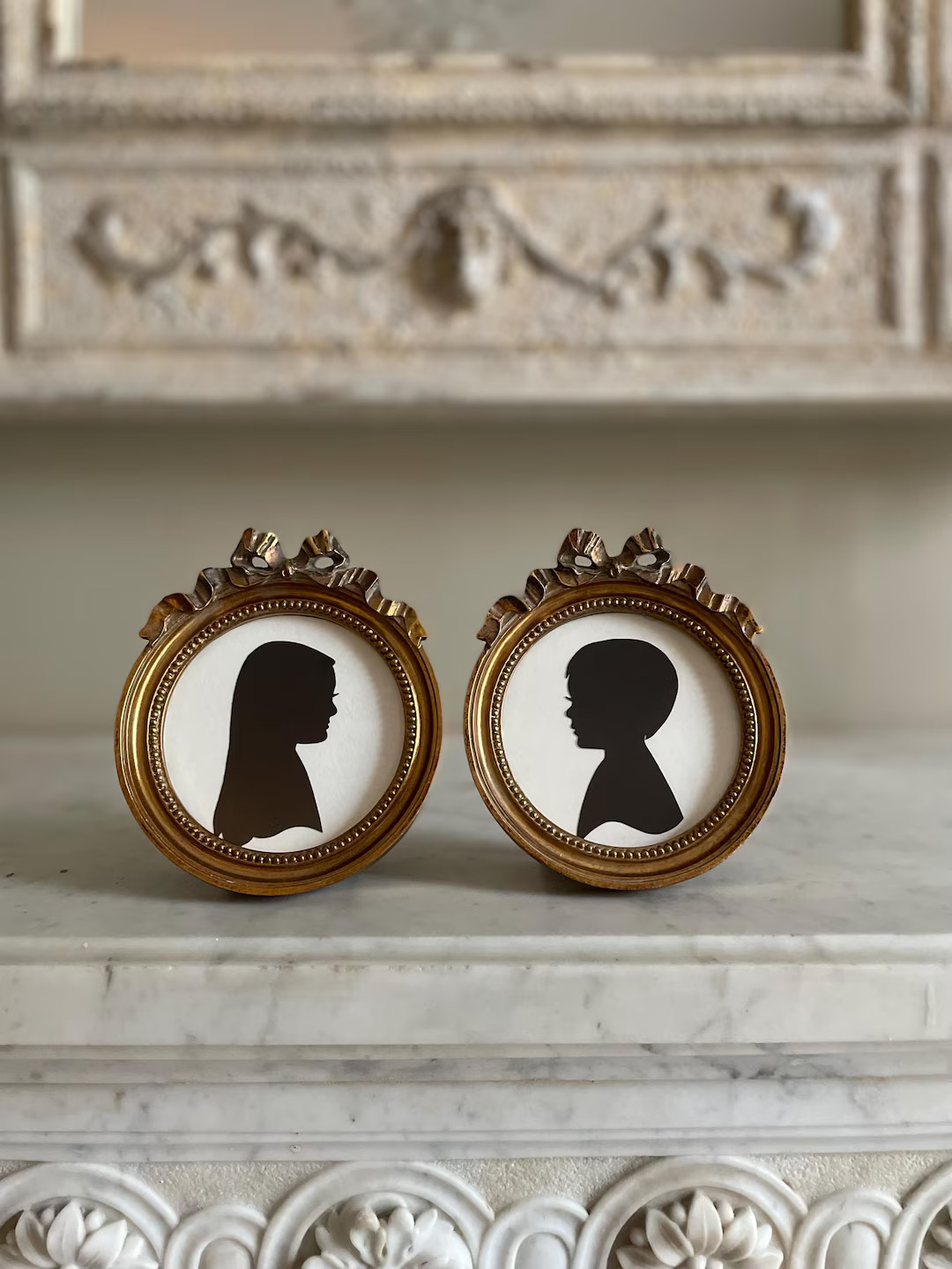 Custom Silhouette Art: Petite Bronze Frame, Child or Pet Profile - Etsy | Etsy (US)