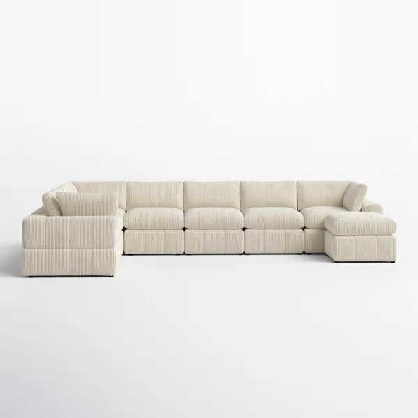 Aneea 8 - Piece Corduroy Sectional | Wayfair North America