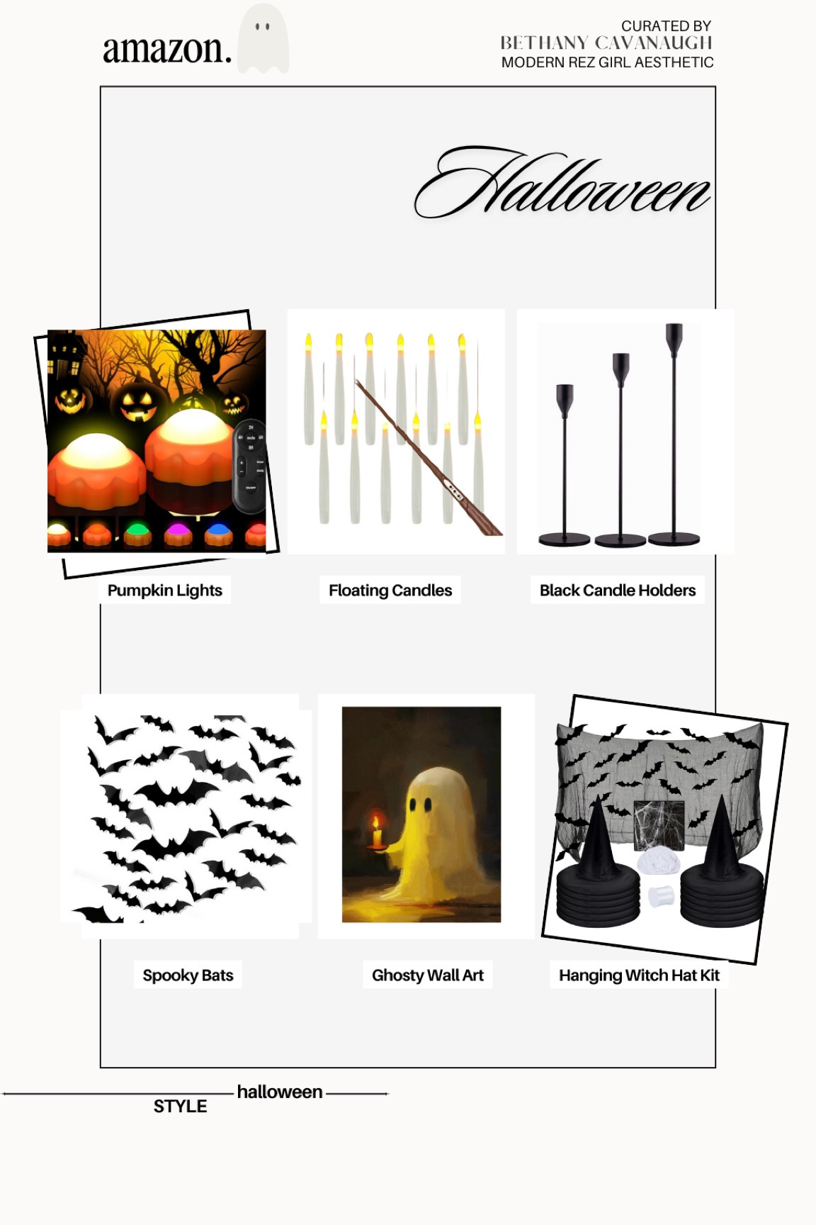 { amzn halloween ❥

• Pumpkin Lights 
• Floating Candles  
• Candle Stick Holders 
• Spooky Bats 
• Vintage Halloween Ghost Canvas Wall Art 
• Hanging Witch Hat Kit 

Spooky Cute Halloween Decor . Amazon Halloween Finds . Modern Rez Girl Aesthetic . Native American Content Creator } 

#LTKSeasonal #LTKHome #LTKSaleAlert
