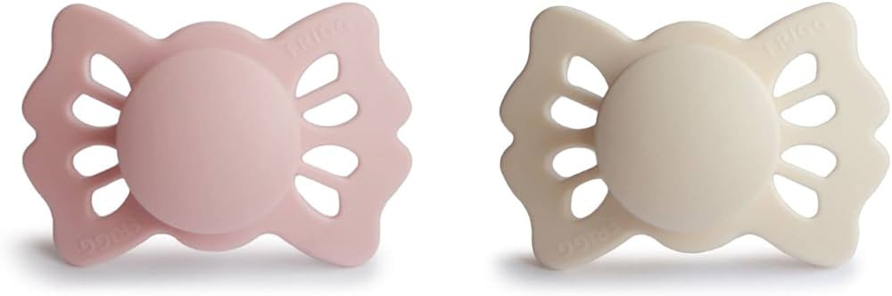 FRIGG Lucky Symmetrical SilkySoft Silicone Baby Pacifier | Made in Denmark | BPA-Free (Cream/Blus... | Amazon (US)