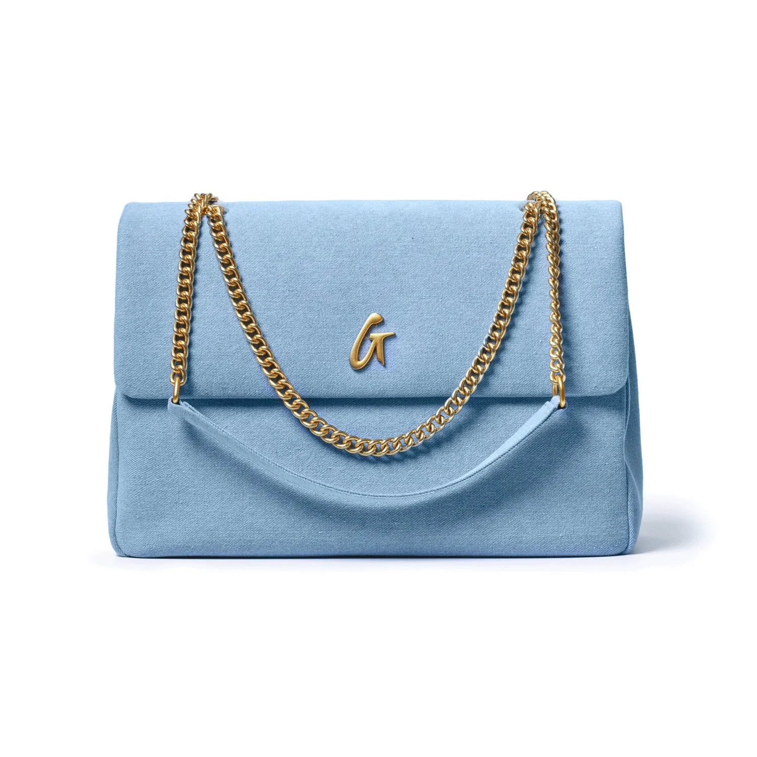 XL DENIM GOLD FLAP BAG | Glam-Aholic Lifestyle