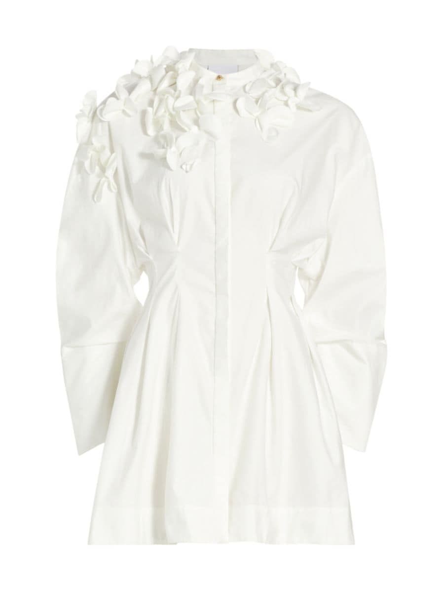 Rannoch Cotton Appliqué Minidress | Saks Fifth Avenue