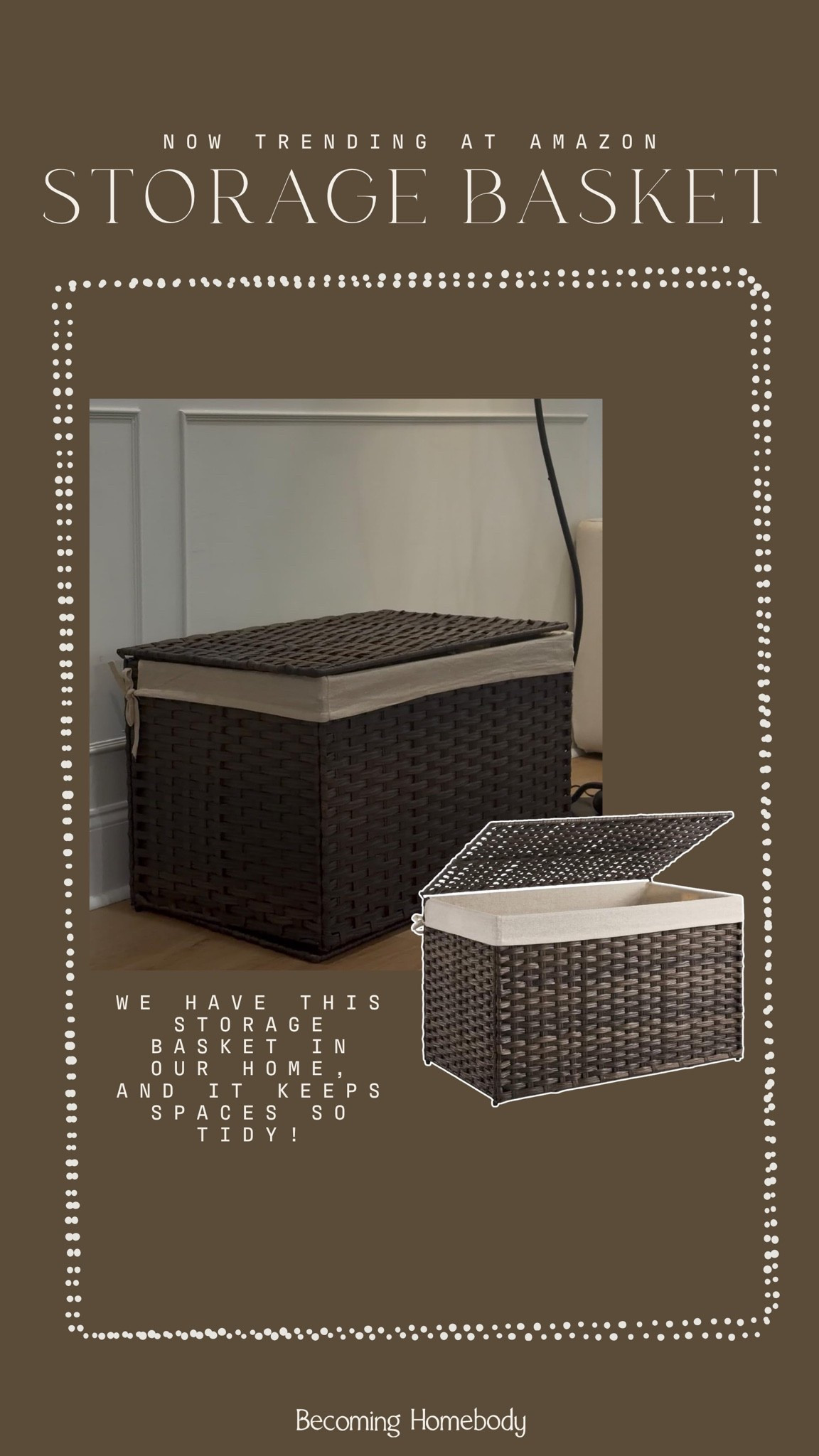 Now trending at Amazon: the prettiest woven storage basket 🤎🙌🏻 We have this in our home and love it! It’s the prettiest way to hide clutter.

#LTKHome