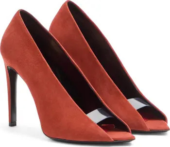Open Toe Révélé Suede Pump (Women) | Nordstrom
