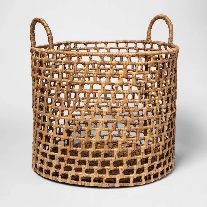 Woven Open Water Hyacinth Floor Basket - Threshold™ | Target