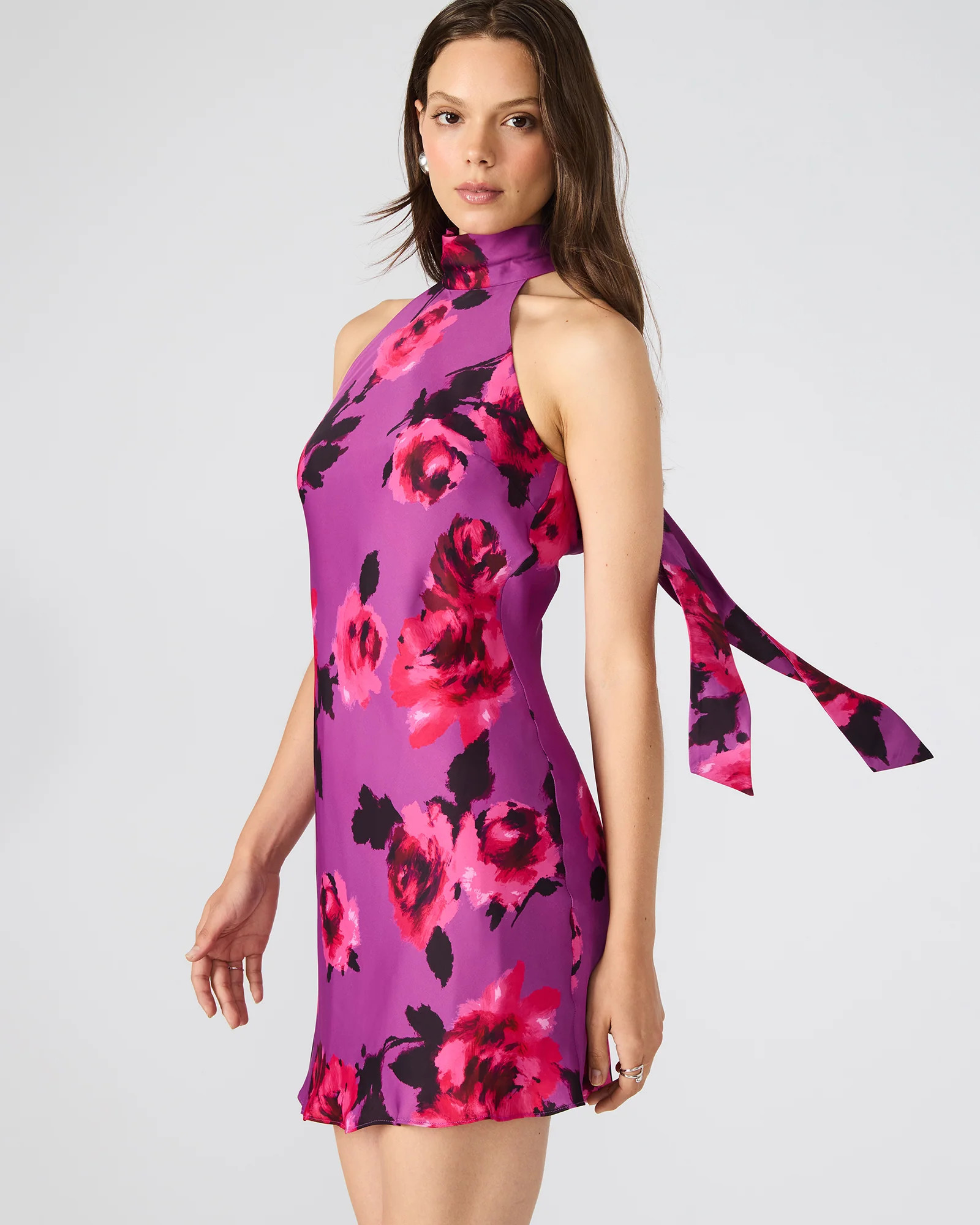 LARA MINI DRESS ROSETTE PINK | Steve Madden (US)