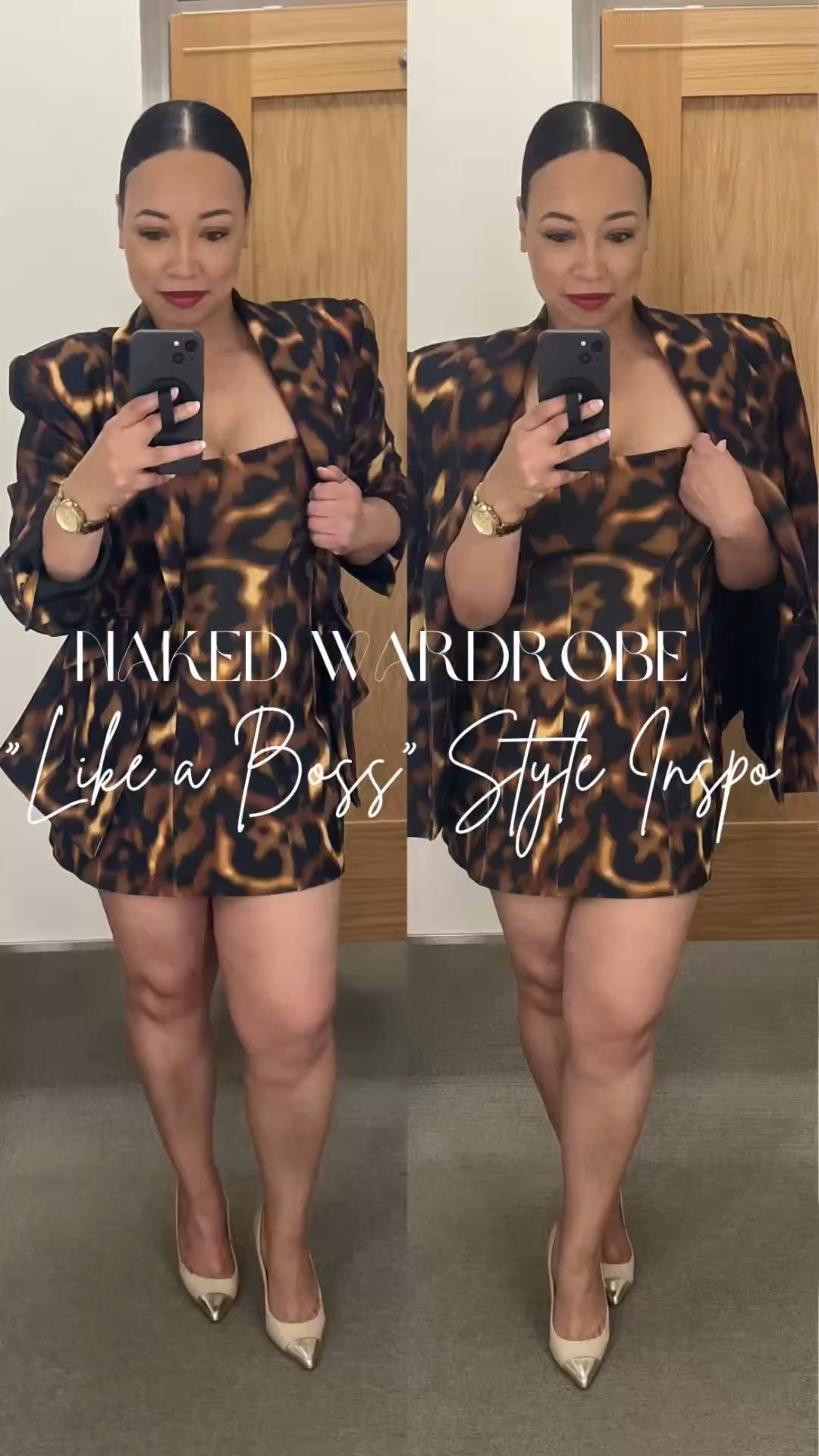 Make your next move your Boss move 🖤🤎🖤🤎🖤

Look is from Naked Wardrobe. 
Blazer - Wearing a sz Small Dress

Dress - Wearing my normal sz Medium

#LTKWorkwear #LTKootd #LTKU