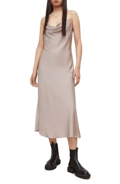 AllSaints Hadley Slipdress in Dusty Pink at Nordstrom, Size 2 Us | Nordstrom