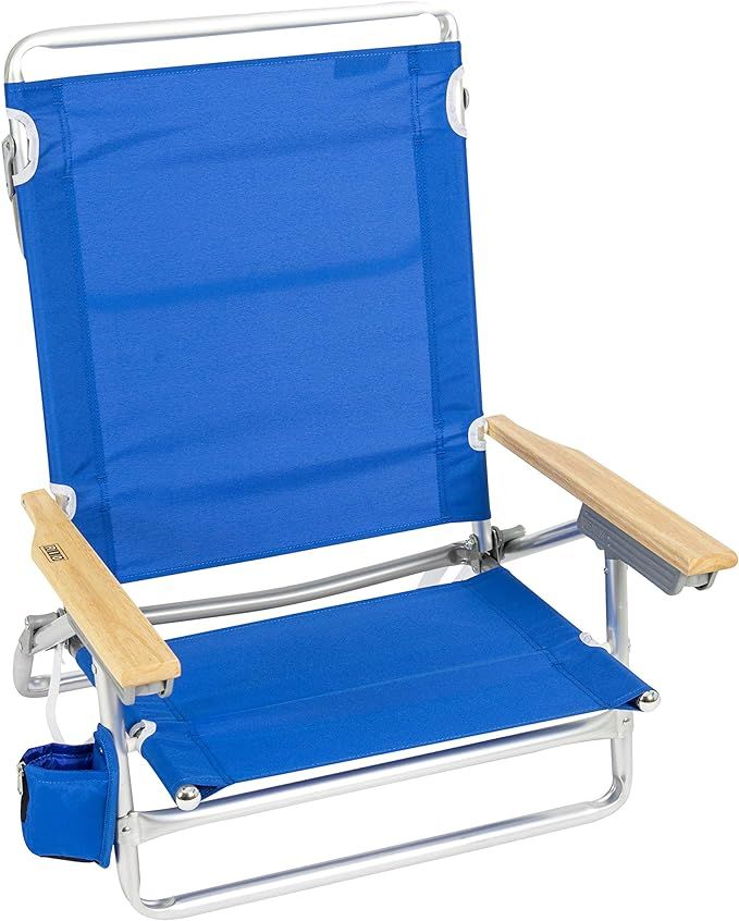 RIO beach Classic 5-Position Lay-Flat Folding Beach Chair, 30.8" x 24.75" x 29.5", Pacific Blue | Amazon (US)