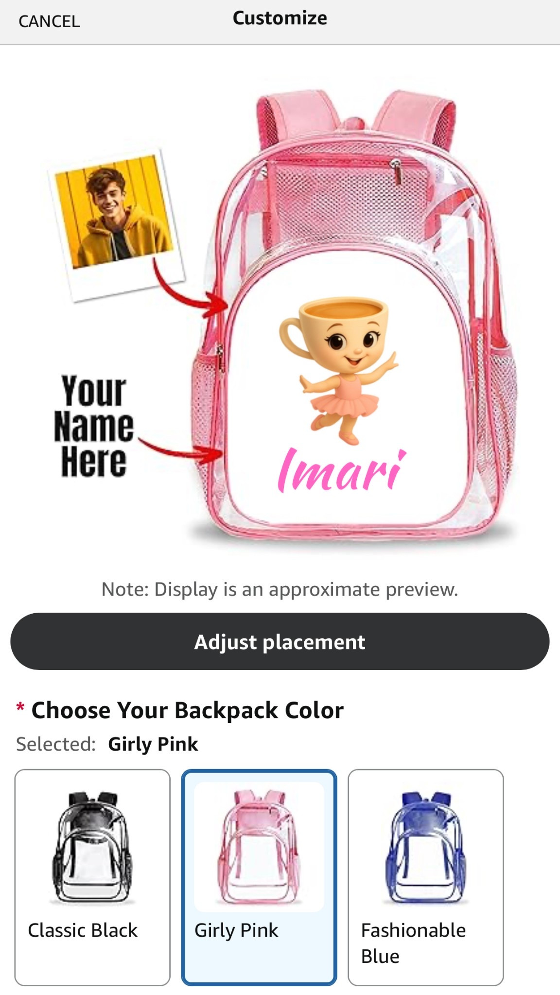 Personalized clear kids school backpack! 

#LTKKids #LTKFindsUnder50 #LTKFamily