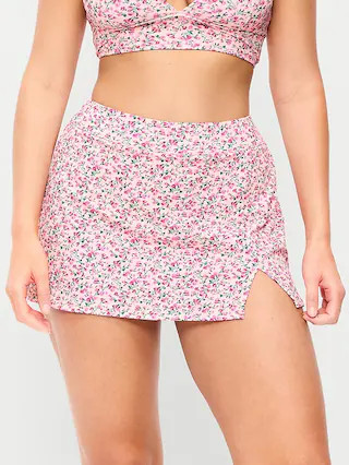 High-Waisted Textured Swim Skirt | Old Navy (US)