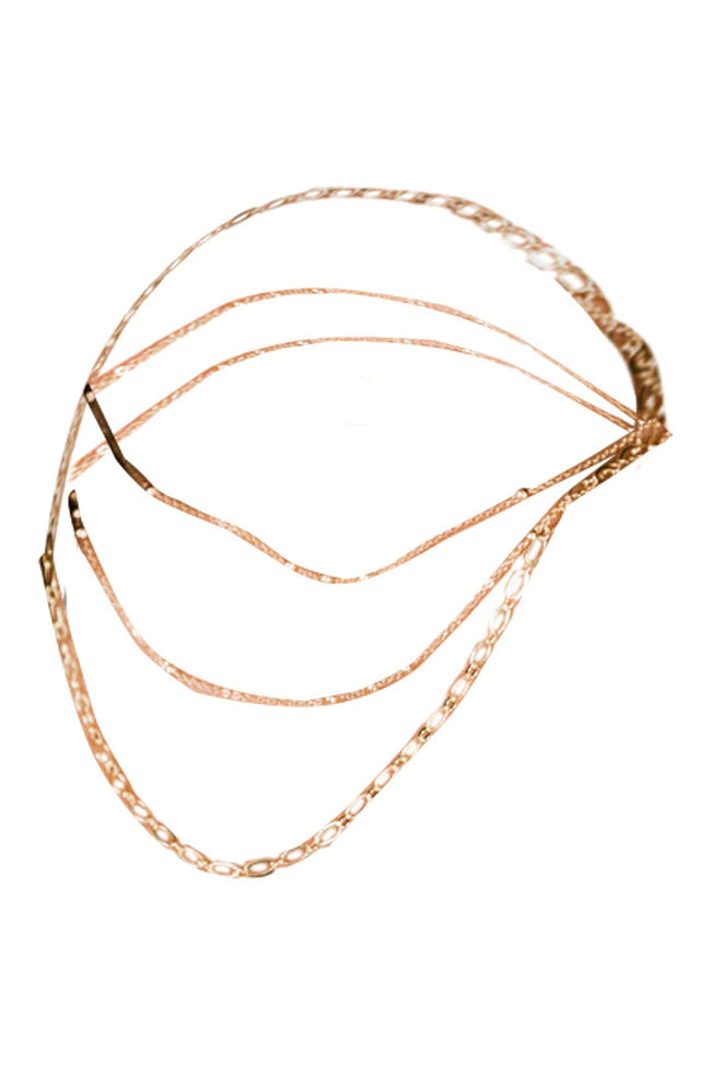 Gone Again Layered Gold Chain Necklace | Pink Lily