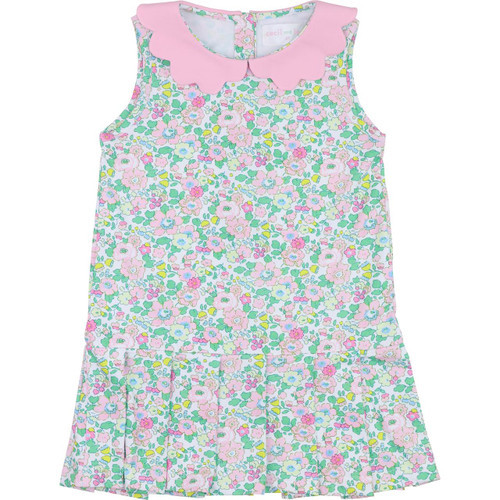 Pink Floral Lycra Tennis Dress | Cecil and Lou
