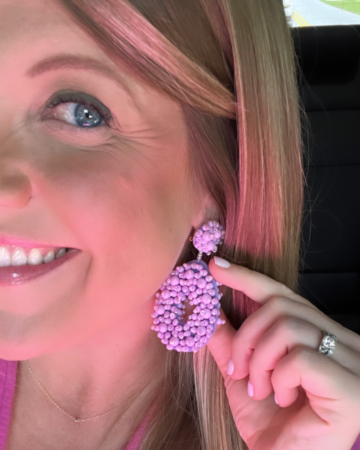 You will not believe how lightweight these earrings are! These are the purple color way and they come in 8 other colors! 

#LTKstyletip #LTKFind #LTKunder50