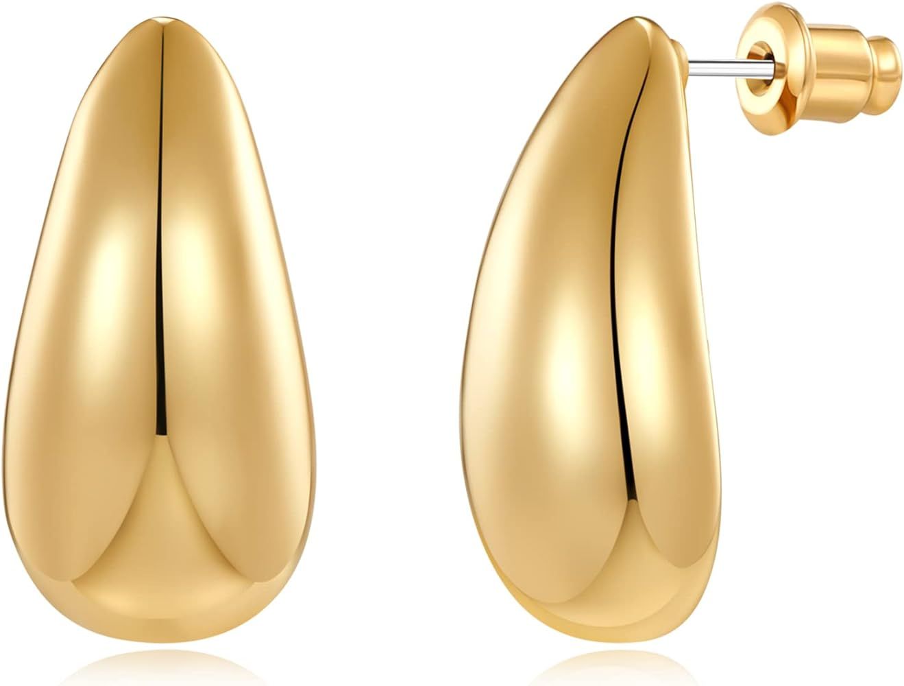 MUYAN Small Drop Earrings for Women Polished Tear Drop Earrings Fashion Jewelry Gift | Amazon (US)