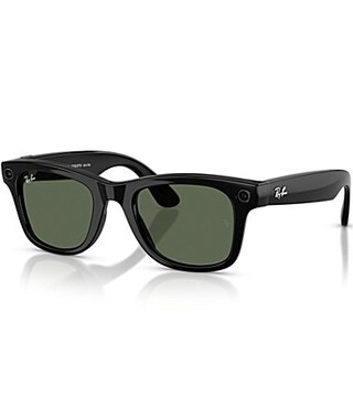 Ray-Ban Unisex Meta Gen 2 50mm Wayfarer Glasses - Shiny Black/G15 Green | Dillard's