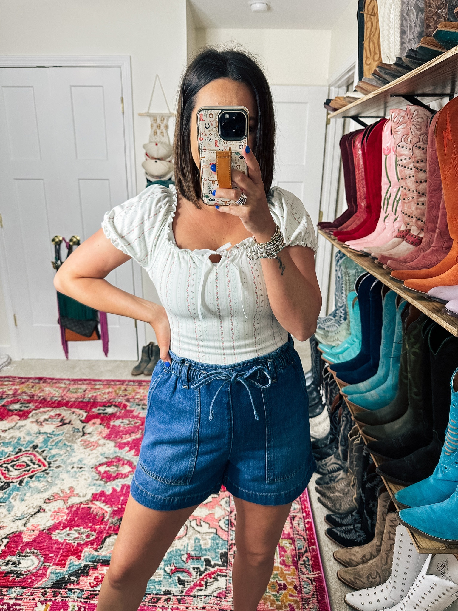Walmart spring and summer must haves - free people look alike paper bag shorts in dark denim - wearing a medium in both 

#LTKgrwm #LTKmomlife #LTKootd