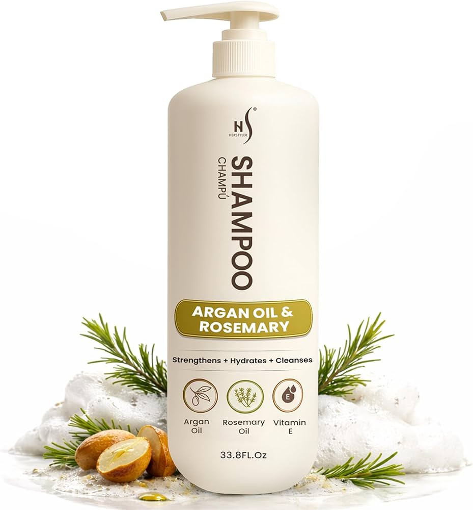 Amazon.com : Herstyler Argan Oil Rosemary Mint Shampoo - Hydrating - Volumizing - Creates Rich La... | Amazon (US)