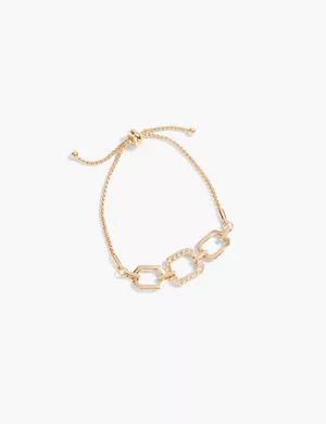 Geo Pave Link Adjustable Bracelet | Lane Bryant (US)