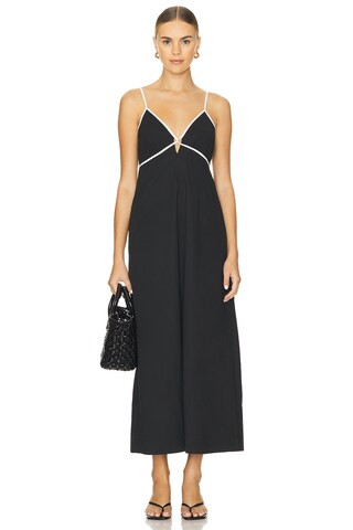 Jessa Midi Dress in Black | Revolve Clothing (Global)