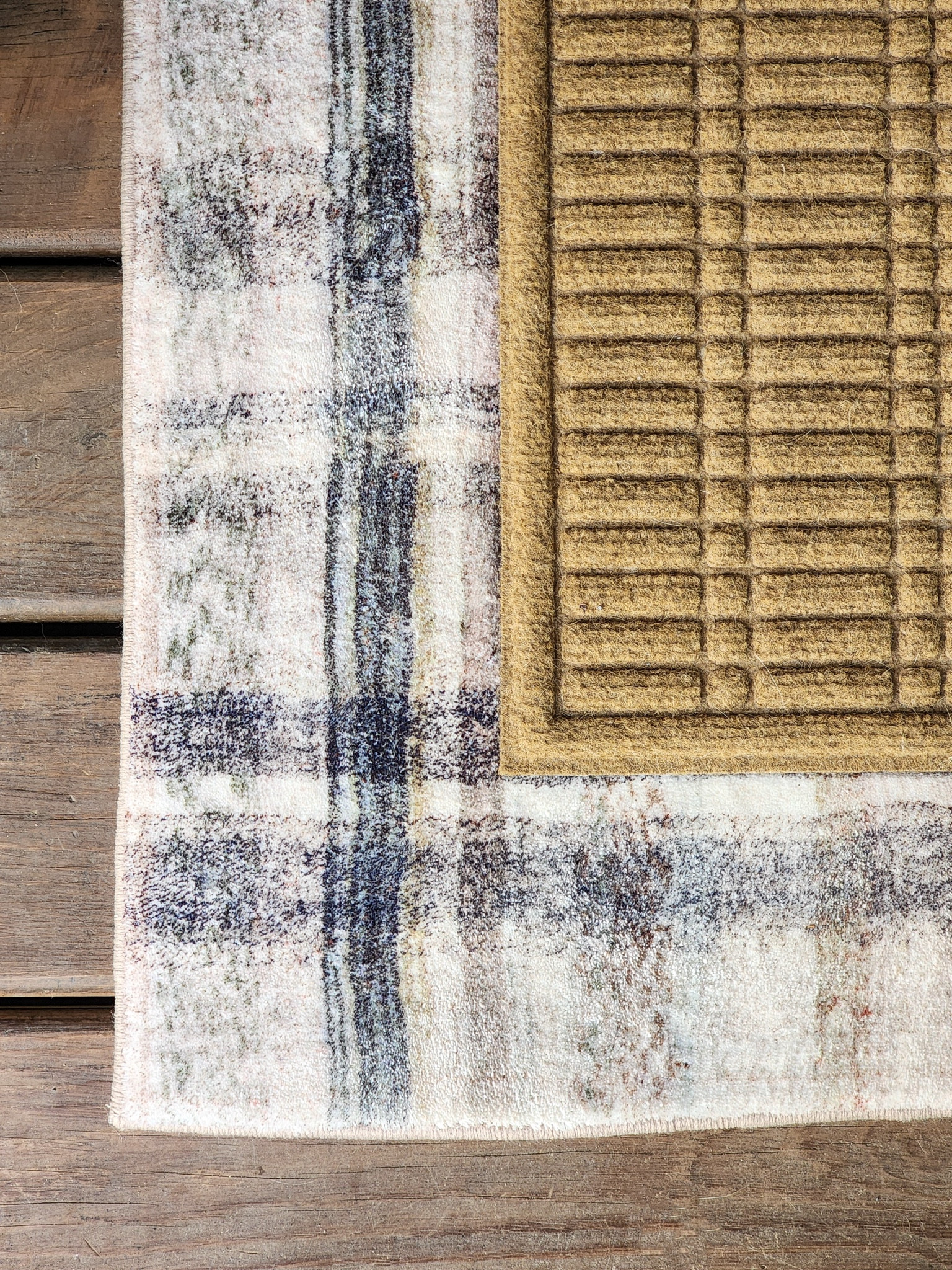 For this year's spring - summer front porch look, I used most of the same decor from last season with a sprinkle of new additions. 

Old || Natural modern geometric door mat • Chris Loves Julia x Loloi Humphrey layering rug

#LTKSeasonal #LTKHome