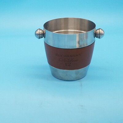 Buchanan's Small Ice Bucket 4.5' With Brown Leather Ring Around In The Middle... | eBay | eBay US
