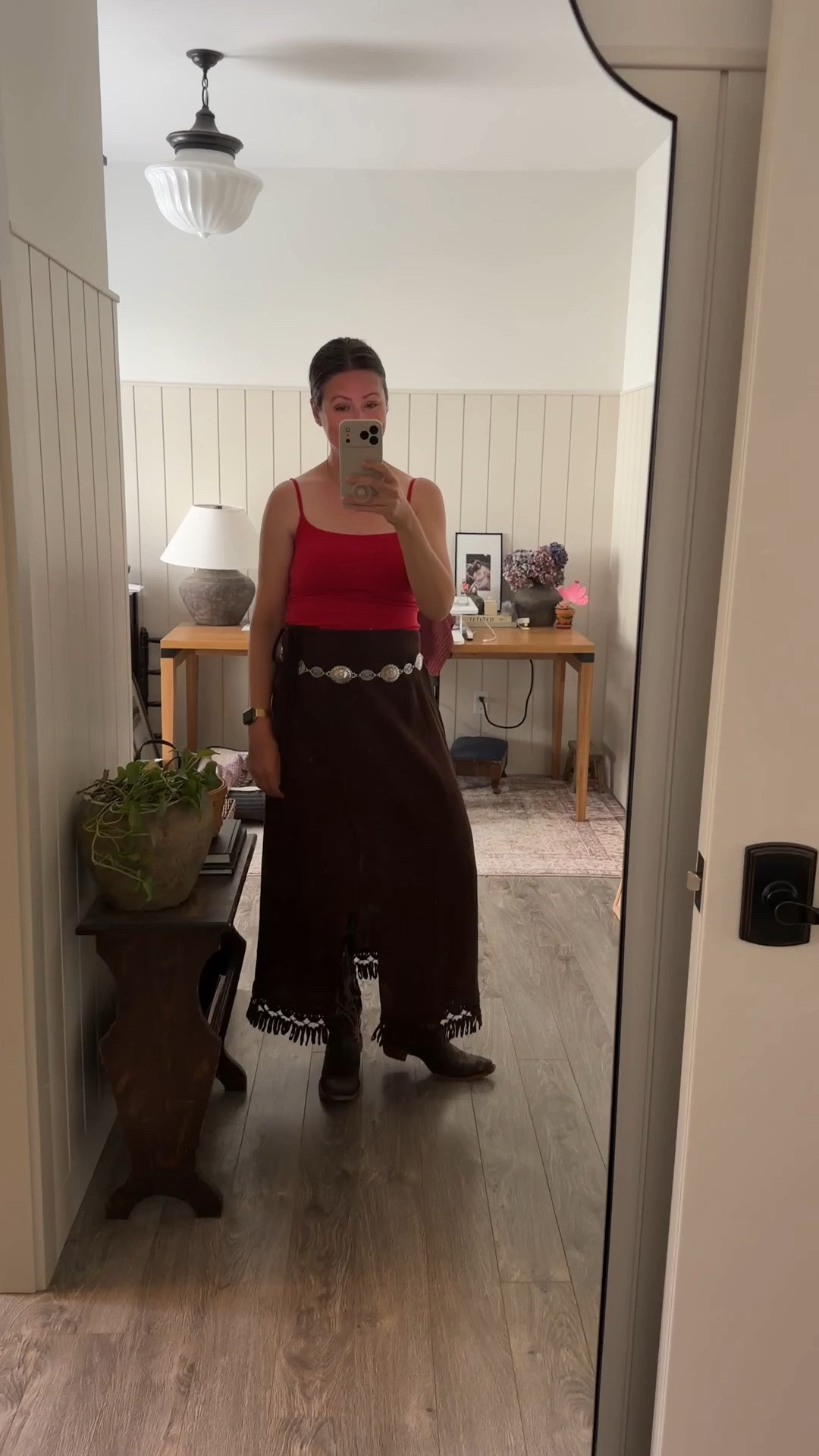 The fringe understood the assignment. 🤠🎸
We went to see Koe Wetzel, and this was my country concert outfit for the night. I wore my favorite Abercrombie bra-free cami with this fringed Zara wrap skirt and added a Target concho chain belt to give the whole look a little more western edge.
The skirt moves SO well and was basically made for a country concert. I loved this outfit because it felt sexy, comfortable, and western without being over-the-top cowgirl.
If you're searching for a Koe Wetzel concert outfit, country concert outfit ideas, western concert outfit, cowgirl outfit, fringe skirt outfit, Nashville outfit, rodeo style, country music festival outfit, bra-free tank, concho belt, or summer concert fashion, I've linked my entire look here! 🤠🖤

#LTKfestival #LTKmidsize #LTKdatenight