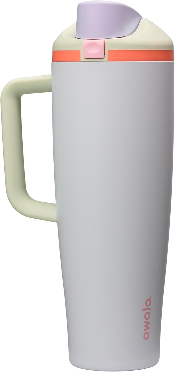 Owala FreeSip Tumbler - Stainless Steel - 40-oz. - Mint/Purple Beach House | Amazon (US)
