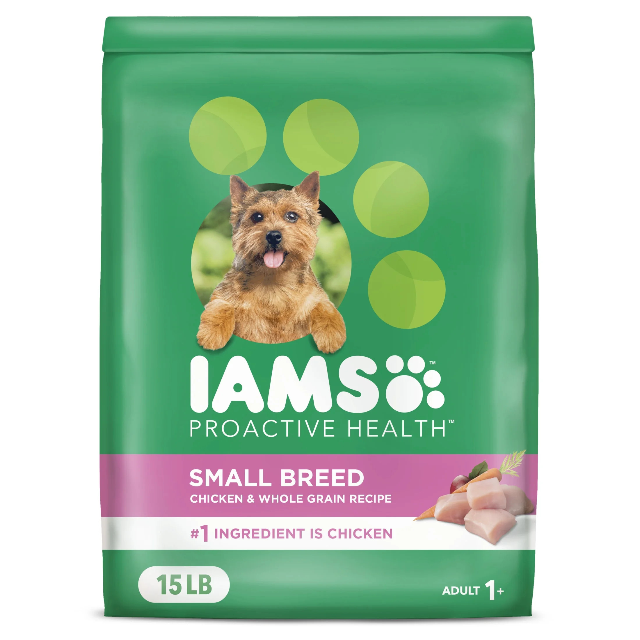 Iams Proactive Health Small Dog Food Dry Dog Food With Real Chicken, 15 Lb Bag | Walmart (US)