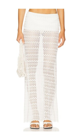 Nadina Maxi Skirt in White | Revolve Clothing (Global)