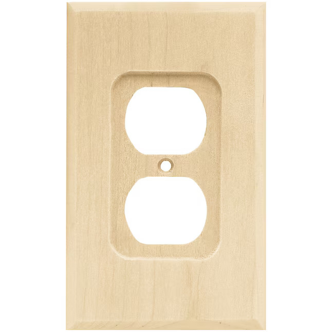 allen + roth Wood Square 1-Gang Standard Size Light Wood Indoor Duplex Wall Plate Lowes.com | Lowe's