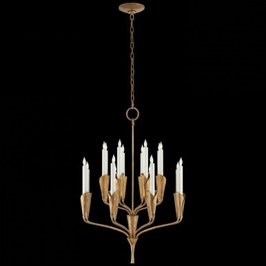 Aiden Chandelier, 16-Light, Gilded Iron, 24.75"W (CHC 5501GI CQ0Q7) | Lighting Reimagined