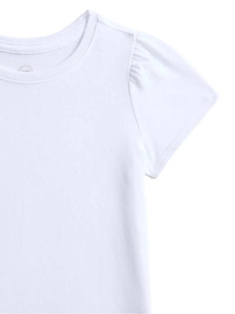 Wonder Nation Toddler Girls Tee with Short Sleeves, Sizes 18M-5T | Walmart (US)