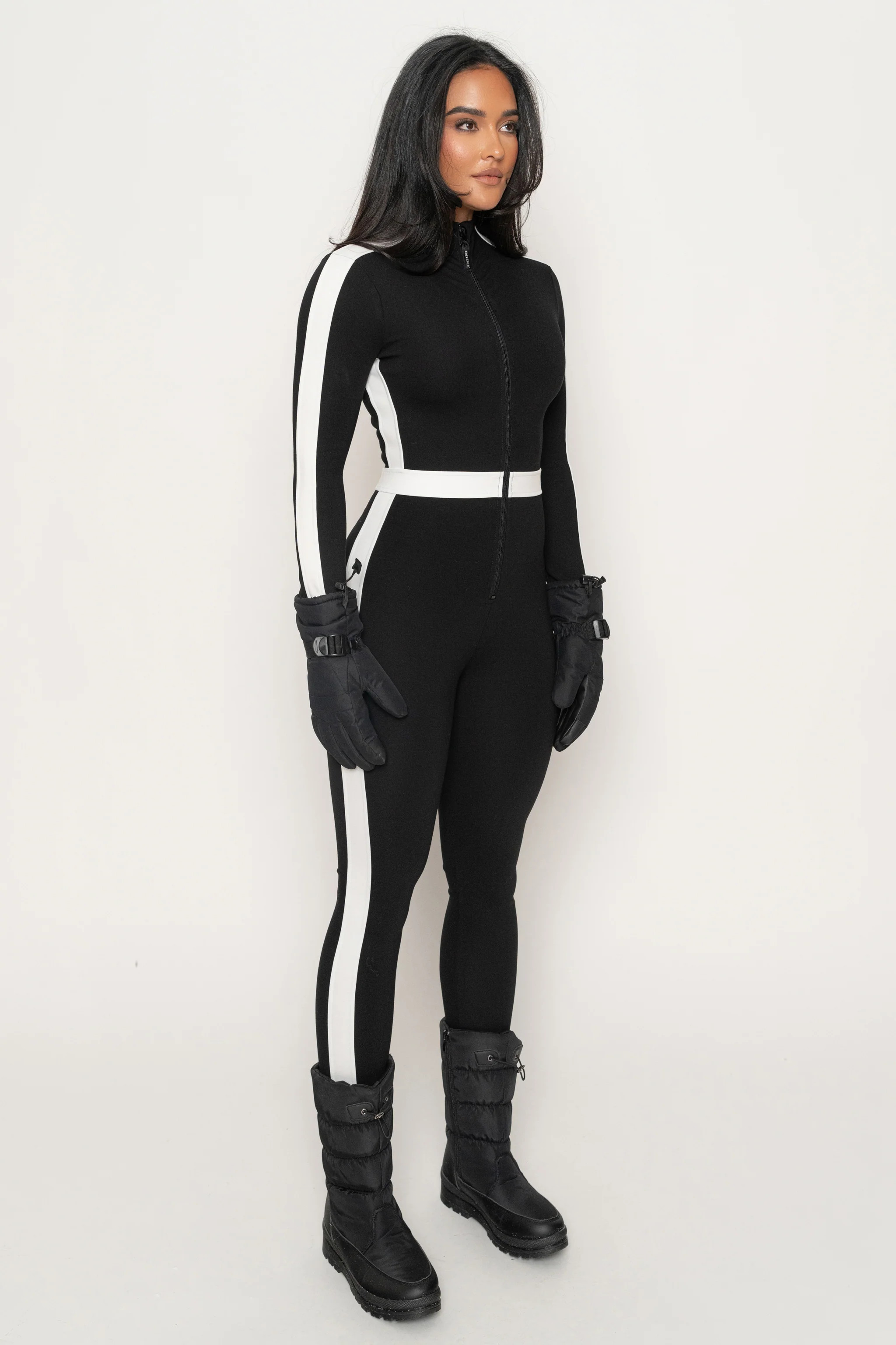 Black Off Limits Zipper Jumpsuit | JLUXLABEL