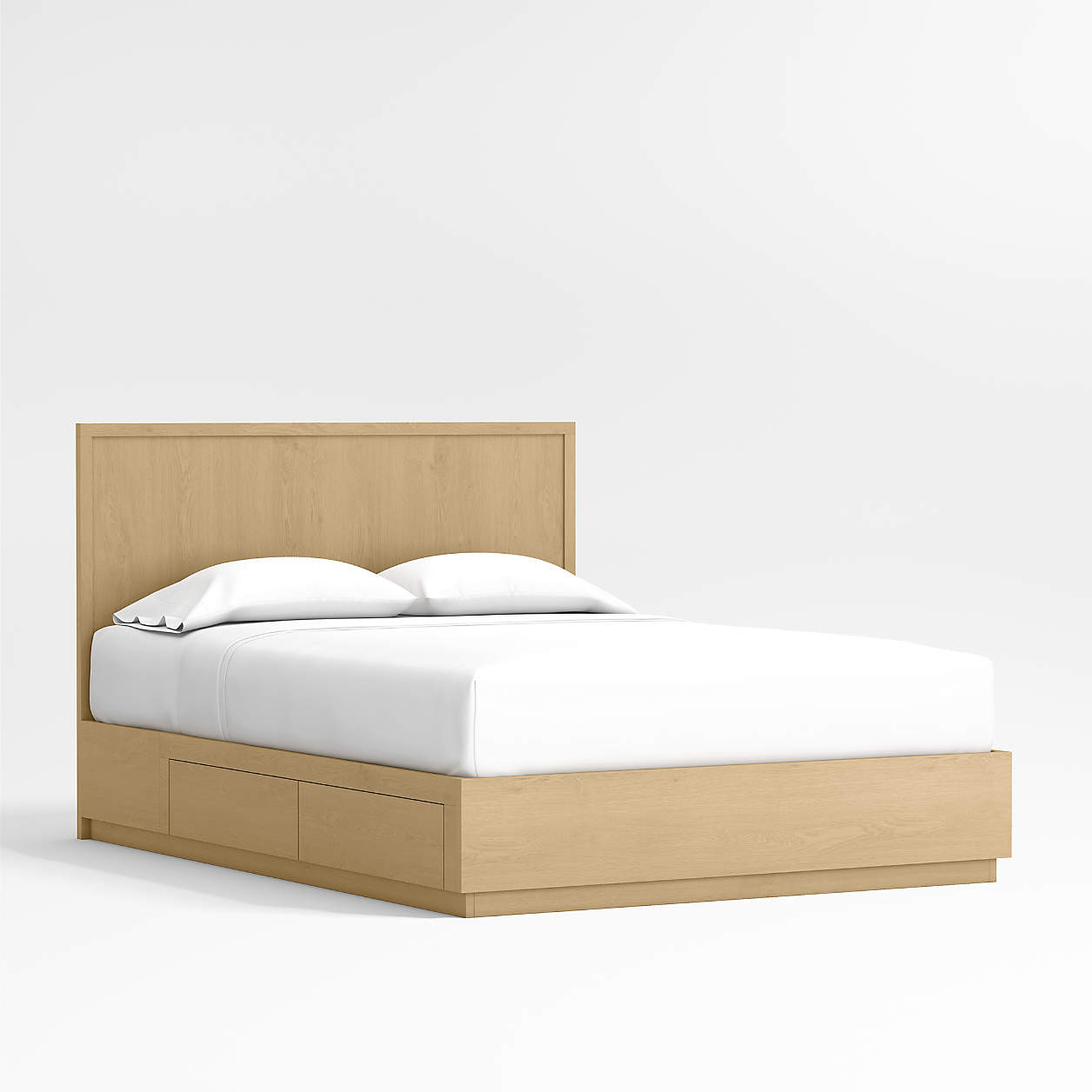 Oliver Natural Wood Kids Full Storage Bed + Reviews | Crate & Kids | Crate & Barrel