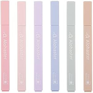 Alohaster HPSIZEE Aesthetic Cute Highlighters Mild Assorted Colors With Soft Chisel Tip, No Bleed... | Amazon (US)