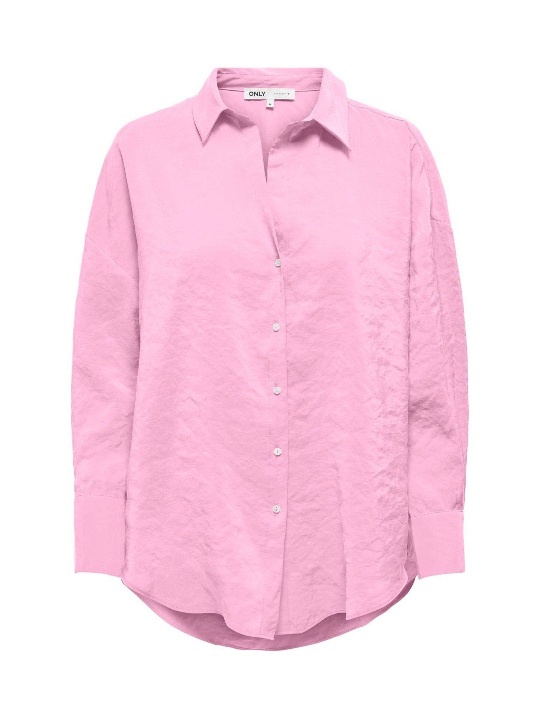 ONLY ONLY Pink Loose Fit Button Through Shirt | Next US